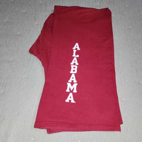 Crimson Wide Leg Pants with Alabama Logo - Picture 4 of 8